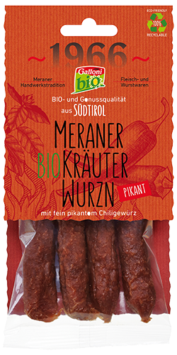 Kaminwurzen "piccanti" Bio - 100g - Galloni Metzgerei