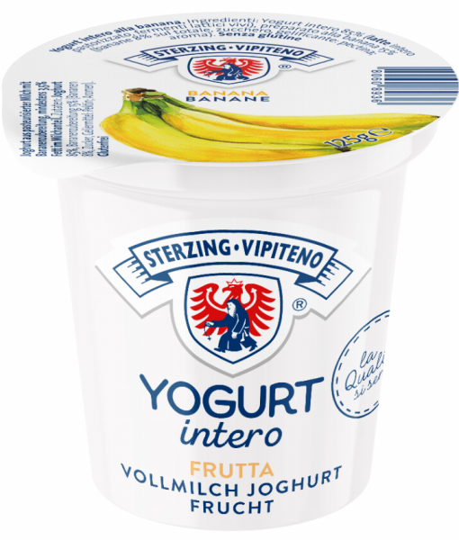Banana Yogurt intero - 125g - Milchhof Sterzing