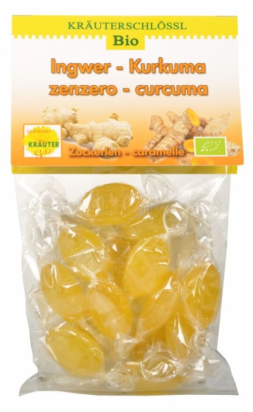 Caramelle con zenzero e curcuma Bio - 75g - Plima Südtirol