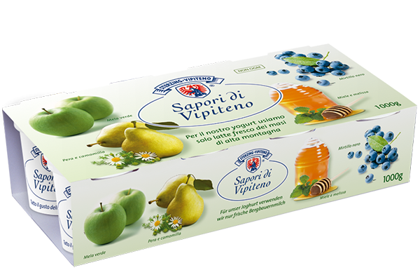 Yogurt intero mix di frutta classico - 1000g - Milchhof Sterzing