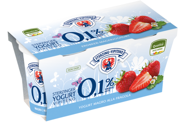 Fragola Yogurt magro - 250g - Milchhof Sterzing