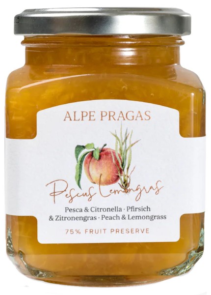 Composta di pesca e citronella - 335g - Alpe Pragas