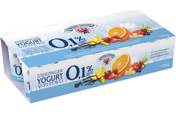 Yogurt magro mix di frutta classico - 1000g - Milchhof Sterzing