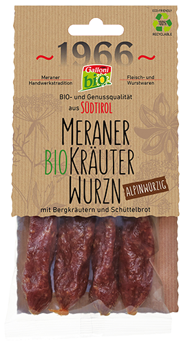 Kaminwurzen Erbe alpine Bio - 100g - Galloni Metzgerei
