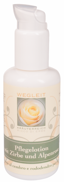 Pflegelotion mit Zirbe und Alpenrose Bio - 100ml - Kräuterreich Wegleit