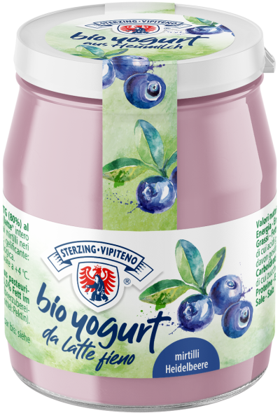 Mirtillo Yogurt intero da latte fieno Bio - 150g - Milchhof Sterzing