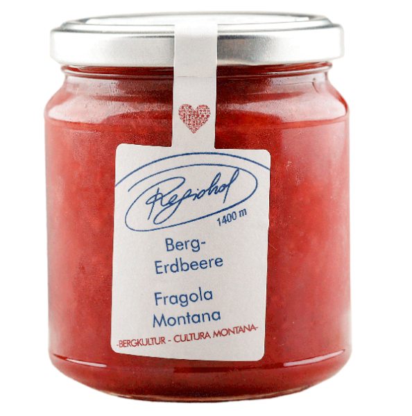 Edelkonfitüre Bergerdbeere - 340g - Regiohof 