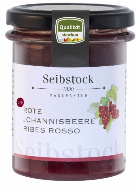 Composta Ribes rosso 72% "Seibstock" - 210g - Seibstock Manufaktur
