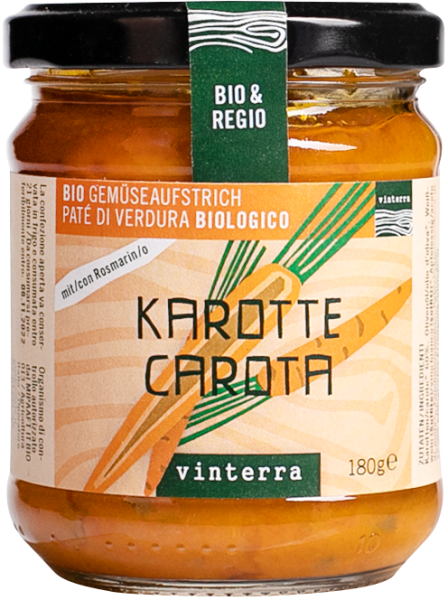Crema di carote con rosmarino da spalmare Bio - 180g - Vinterra Sozialgenossenschaft 