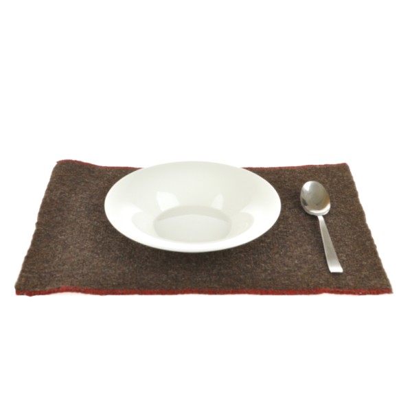 Tischset dunkelbraun Wolle - 1St. - Pur Manufactur