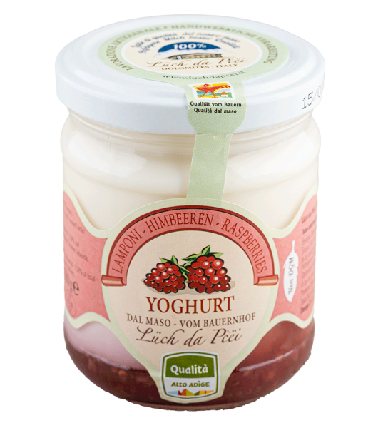 Yogurt ai Lamponi dal maso - 180g - Lüch da Pcëi