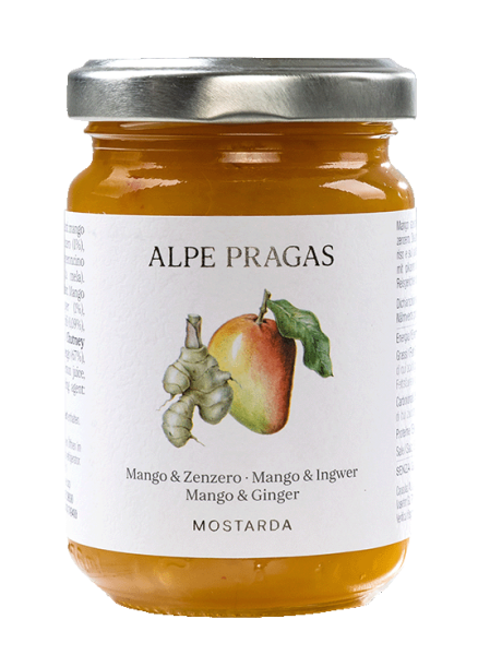 Mostarda mango piccante e zenzero - 160g - Alpe Pragas